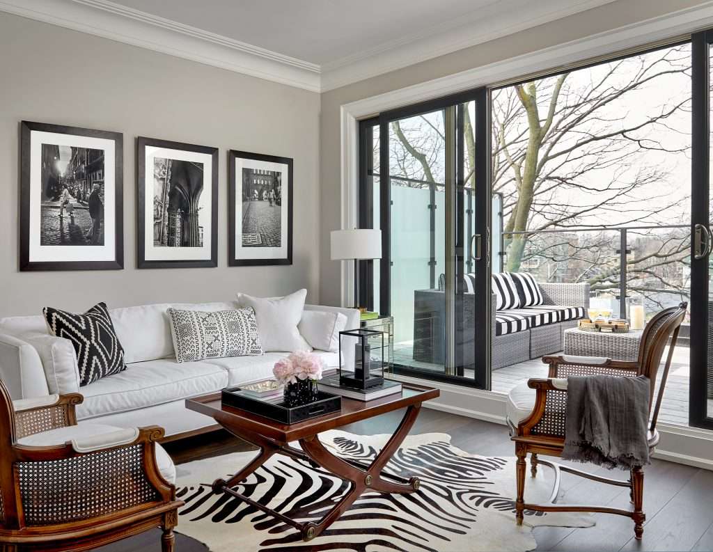 Summerhill Toronto Home Family Room Black and White Traditional