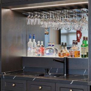 Wet bar contemporary kitchen and games room