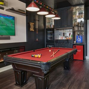 Wet bar contemporary kitchen and games room