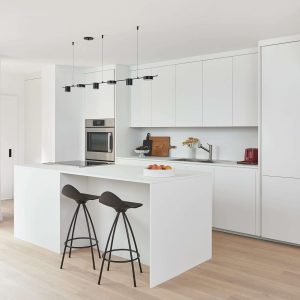 Modern white kitchen Toronto home