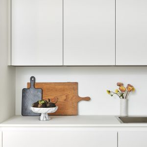 Modern white kitchen Toronto home
