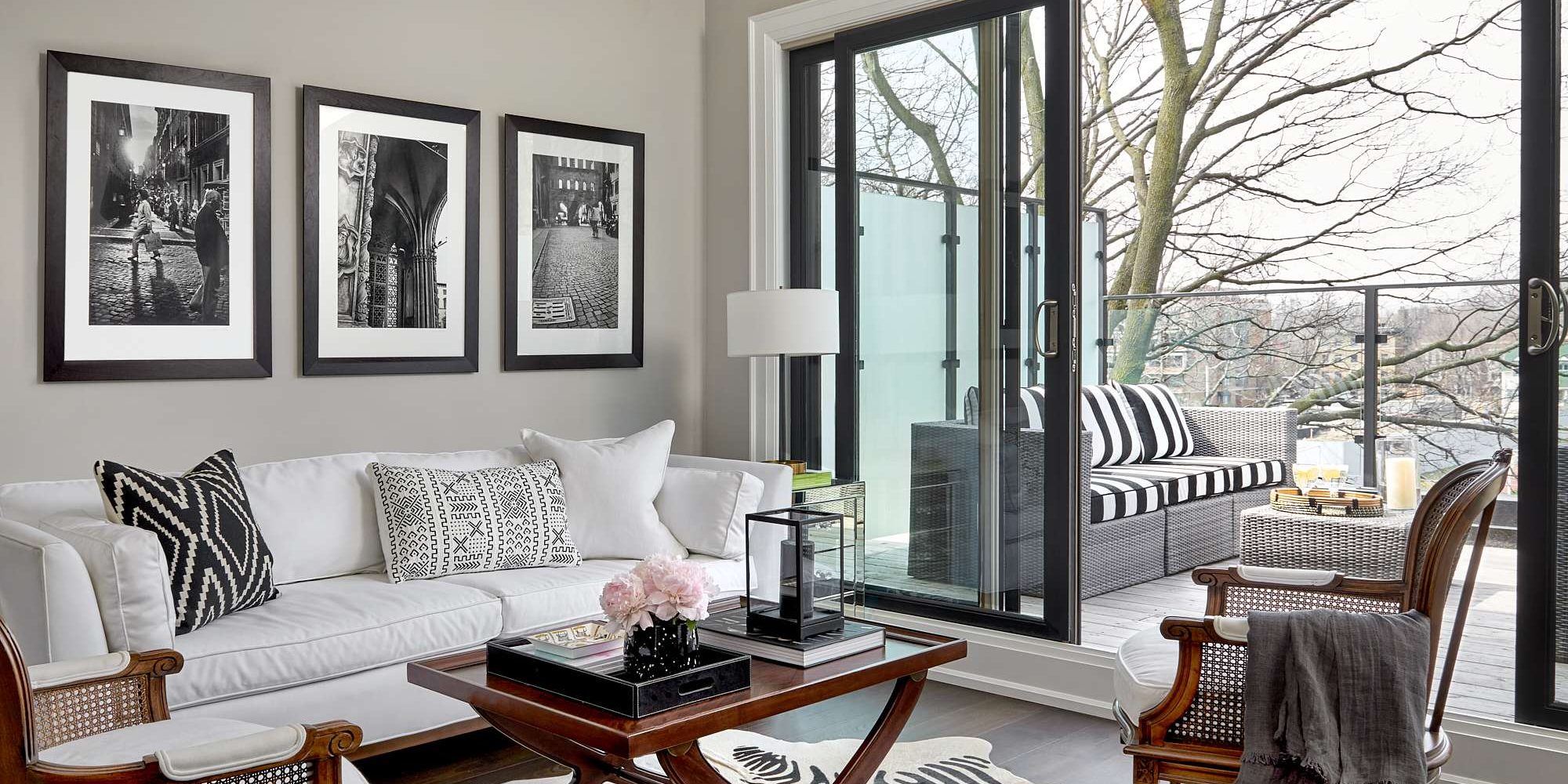 Summerhill Toronto Home Family Room Black and White Traditional