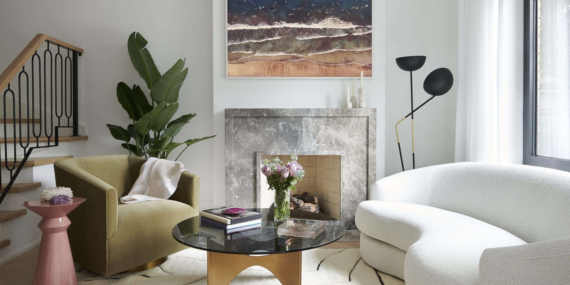 Transitional living room design with marble fireplace Rosedale Toronto home Transitional living room design with marble fireplace Rosedale Toronto home